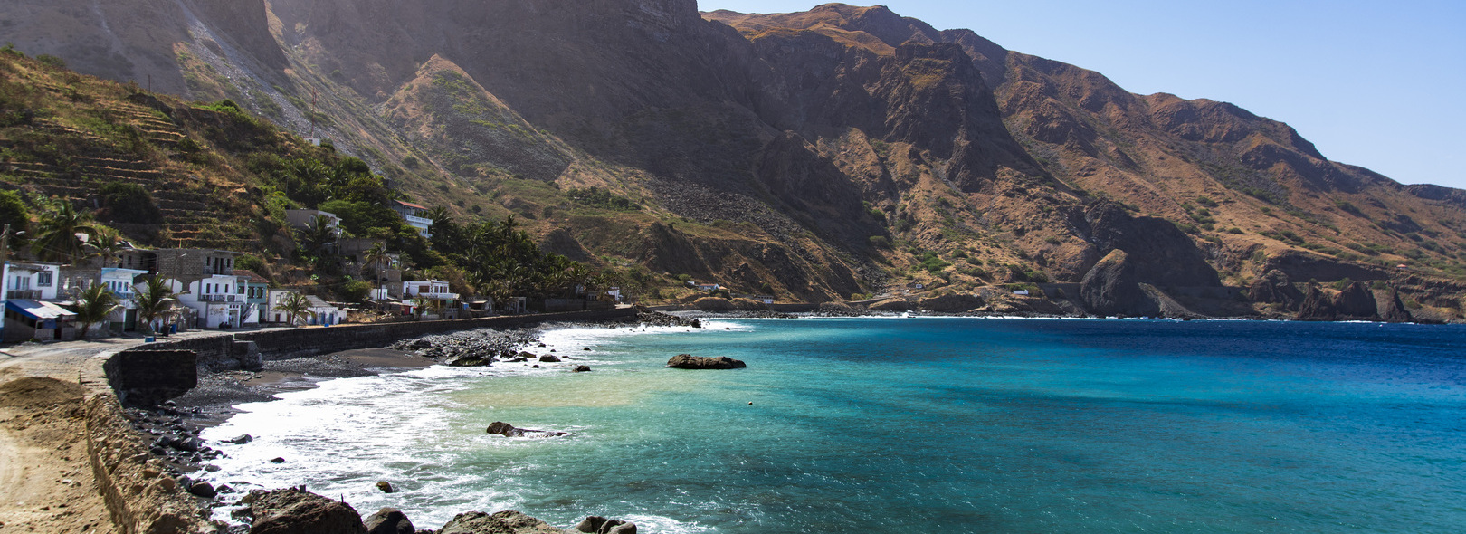 Fajã de Água bay and village, Brava island, Cabo Verde